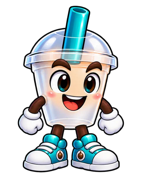 Bobi, the animated bubble tea mascot